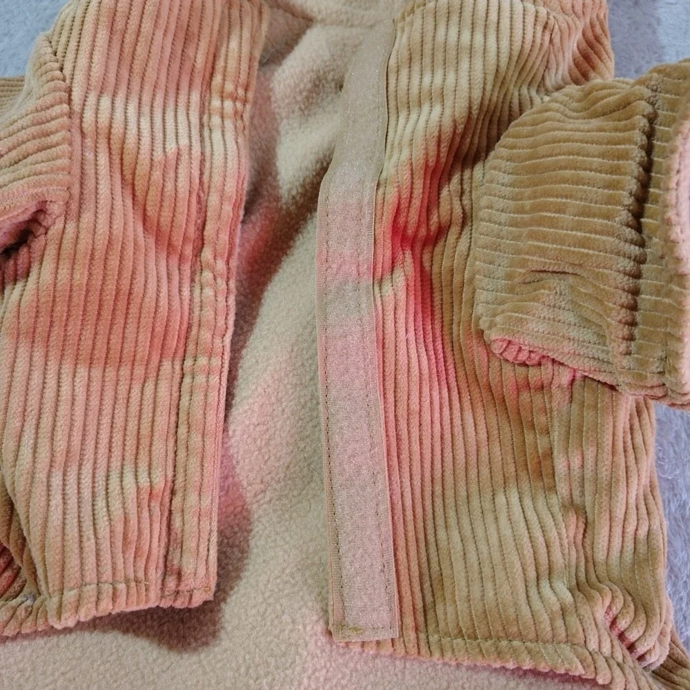 American Dog Outfitters Corduroy Coat M Tan Fleece Toggle Hooded Warm Outdoors‎